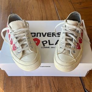 Comme des garçons converse off-white women size 8 All-Star Chuck Low